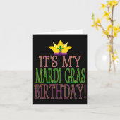 Carte Mardi Gras Anniversaire - Fun Mardi Gras Thème (Fleur jaune)