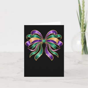 Carte Mardi Gras Coquette Bow Gros Mardi Nouvelle-Orléan