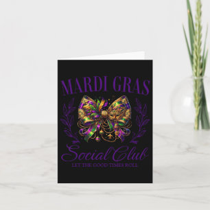Carte Mardi Gras Coquette Bow Louisiane Nouvelle-Orléans