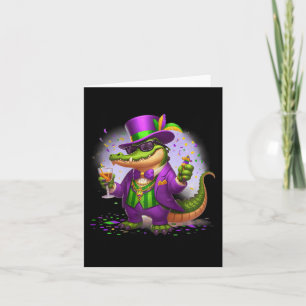 Carte Mardi Gras Crâne Haut Chapeau New Orleans sorcier