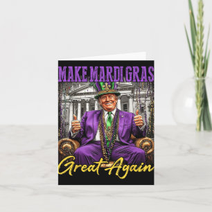 Carte Mardi Gras Donald Trump Grand à nouveau drapeau am