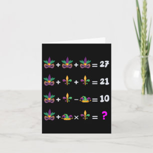 Carte Mardi Gras Équation Math Pour Les Étudiants Mard