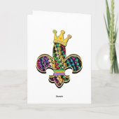 Carte Mardi Gras Fleur (Dos)