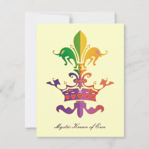 Carte Mardi Gras Fleur de Crown
