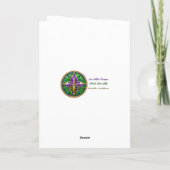 Carte Mardi Gras Gold Ceramic Peacock Feature Masque (Dos)