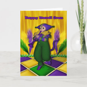 Carte Mardi gras heureux