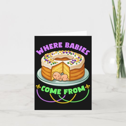 Carte Mardi Gras Le Gâteau Du Roi D'Où Les Bybies (Devant)