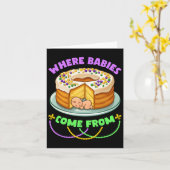 Carte Mardi Gras Le Gâteau Du Roi D'Où Les Bybies (Fleur jaune)