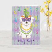 Carte Mardi Gras Maltese (Fleur jaune)