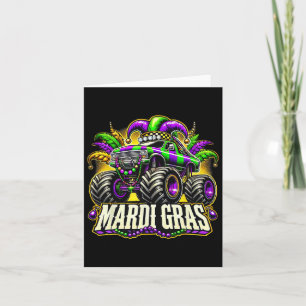 Carte Mardi Gras Monster Camion Jester Carnival Garçons 