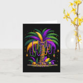 Carte Mardi Gras Palm Tree Hawaiian Tropical Party Men W (Fleur jaune)