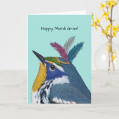 Carte Mardi Gras Paruline (Fleur jaune)