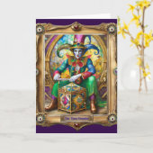 Carte Mardi Gras Realm Portraits - Voyageur du temps (Fleur jaune)