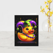 Carte Mardi Gras Rubber Duck New Orlean Carnival Festiva (Fleur jaune)