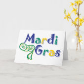 Carte Mardi Gras Tri Masque (Fleur jaune)