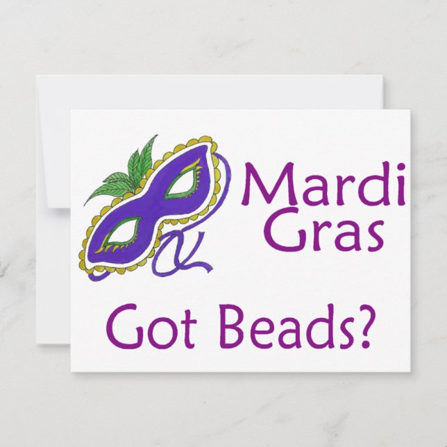 Carte Mardi Gras violet (Devant)
