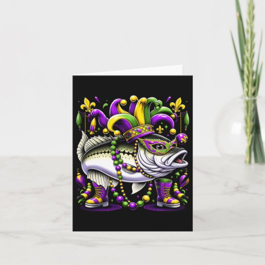 Carte Mardi Gras White Byb Fish (Devant)