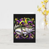 Carte Mardi Gras White Byb Fish (Fleur jaune)