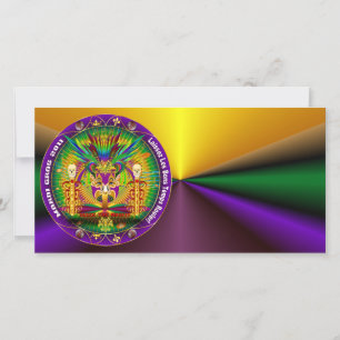 Carte Mardi Gras Witch Doctor-Skull V-1