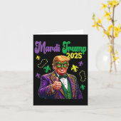 Carte Mardi Trump 2025 Drôle Mardi Gras (Fleur jaune)