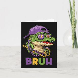 Carte Mardigator Alligator Bruh Mardi Gras Costume Ados
