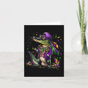 Carte Mardigator Mardi Gras Alligator Costume Hommes Fem