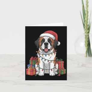 Carte Mare Saint Bernard Santa Hat Noël Amoureux des chi
