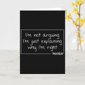 Carte Maren Gift Quote Personalized Name Funny Birthday  (Fleur jaune)