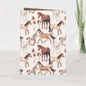 Carte Mares mignons et poulains Cheval Fête des Mères (Dos)