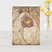 Carte Margaret MacDonald Mackintosh Cœur de la rose (Fleur jaune)