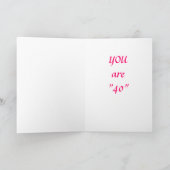 CARTE MARGARITA "40TH" BIRTHDAY WISHES (Intérieur)