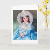 Carte Margot en bleu, Mary Cassatt (Fleur jaune)