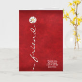 Carte marguerite avec ladybugs pour ami merci (Fleur jaune)