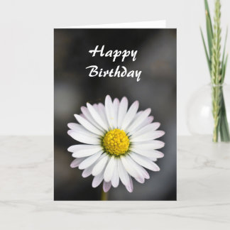 Carte Marguerite blanche d'anniversaire belle et jaune