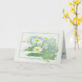 Carte marguerite blanche pour anniversaire (Fleur jaune)