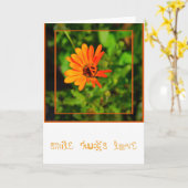 Carte Marguerite-CARTE orange (Fleur jaune)