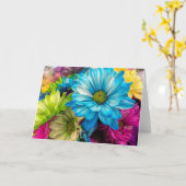 Carte marguerite colorée (Fleur jaune)