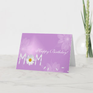 Carte Marguerite d'anniversaire pour la maman