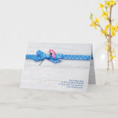 Carte marguerite dans le ruban à pois Nom Jour (Fleur jaune)