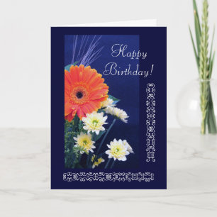 Carte Marguerite de joyeux anniversaire
