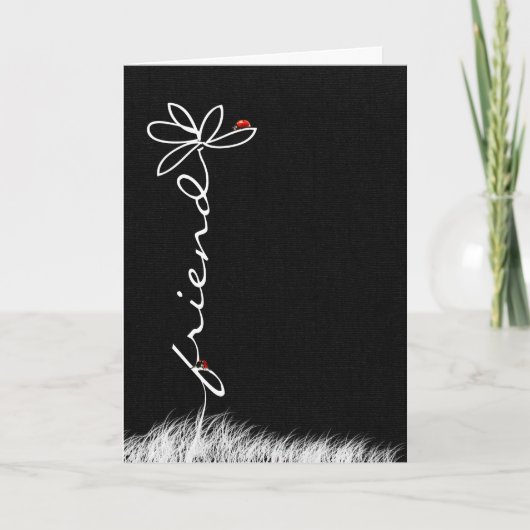 Carte marguerite et coccinelles de l'anniversaire de (Devant)