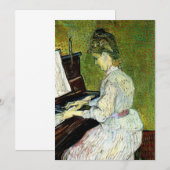 Carte Marguerite Gachet au piano par Vincent van Gogh (Devant / Derrière)