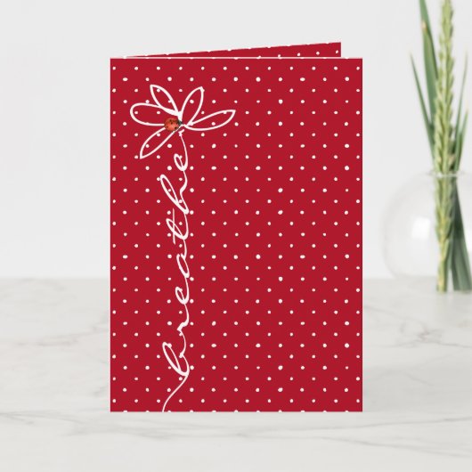 Carte marguerite respirer le texte avec un insecte de da (Devant)