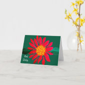 Carte Marguerite Rouge (Fleur jaune)