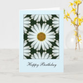 Carte Marguerite symétrique - Anniversaire (Fleur jaune)