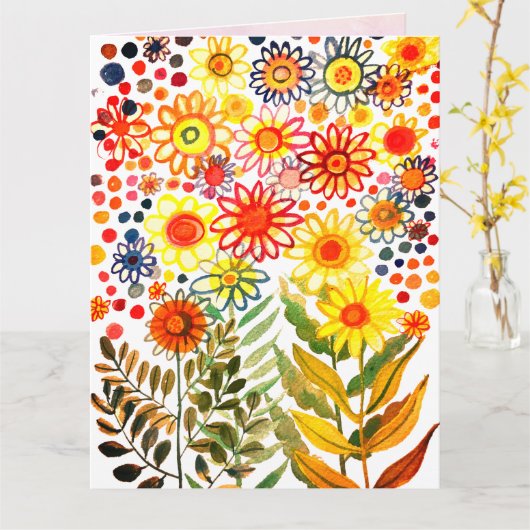 Carte Marguerites (Fleur jaune)