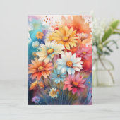Carte Marguerites à l'aquarelle (Debout devant)