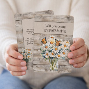 Carte Marguerites blanches et papillons monarques occide