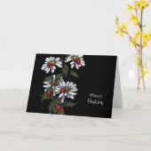 Carte Marguerites blanches lumineuses avec des (Fleur jaune)