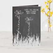 Carte marguerites d'amitié sur le tableau de bord (Fleur jaune)